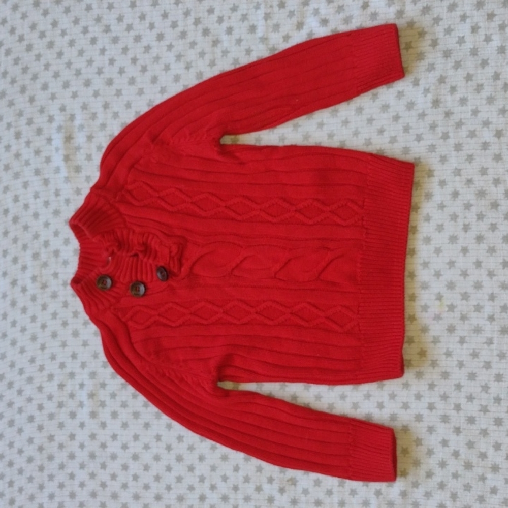 Soft, Ribbed, Bright Red Sweater - FREE with Purchase
